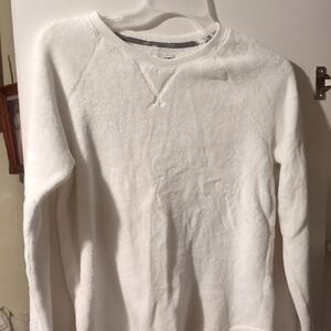 Sonoma White Crewneck Sweater with Raglan Sleeves